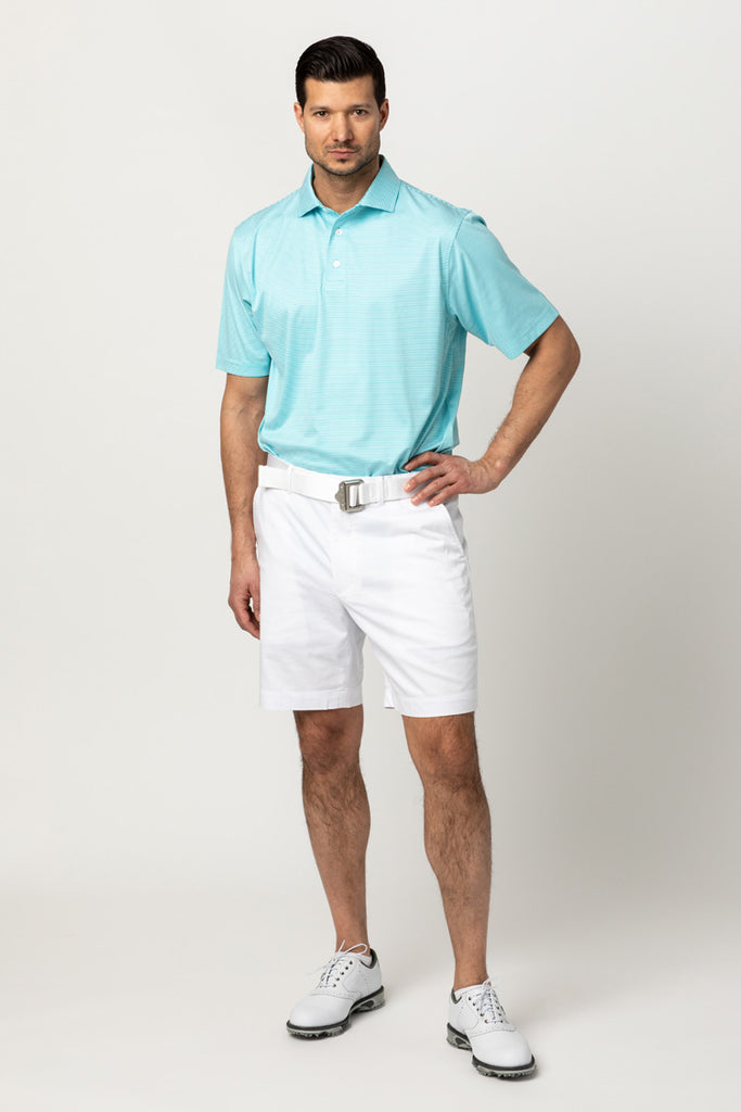 FIFE FEEDER STRIPE POLO SHIRT | BLUE/WHITE